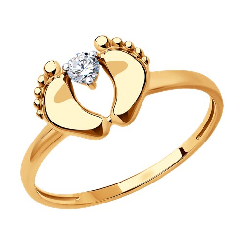 Кольцо SOKOLOV - Золото 585, Фианит (арт. 019036)