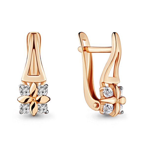 Серьги Аквамарин - Золото 375, Фианит (арт. 46672.8)