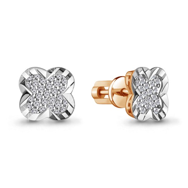 Серьги Аквамарин - Золото 375, Фианит (арт. 41651А.8)