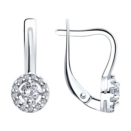 Серьги SOKOLOV - Серебро 925, Swarovski , Фианит (арт. 89020150)