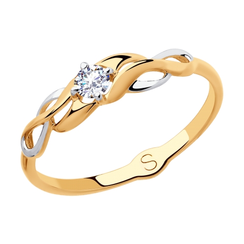 Кольцо SOKOLOV - Золото 585, Фианит (арт. 018076)