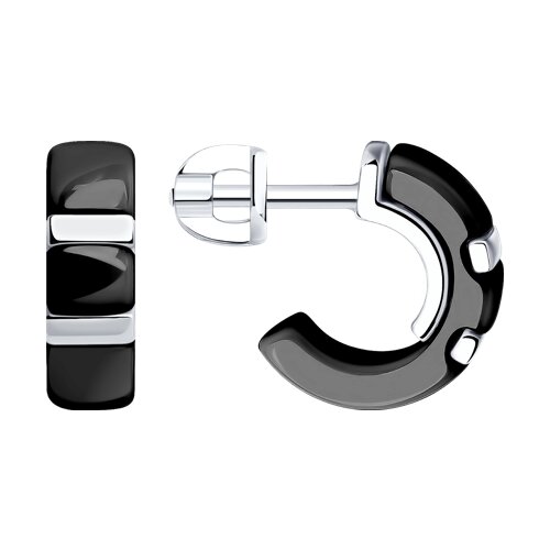 Серьги Diamant - Серебро 925, Керамика (арт. 94-122-01454-1)