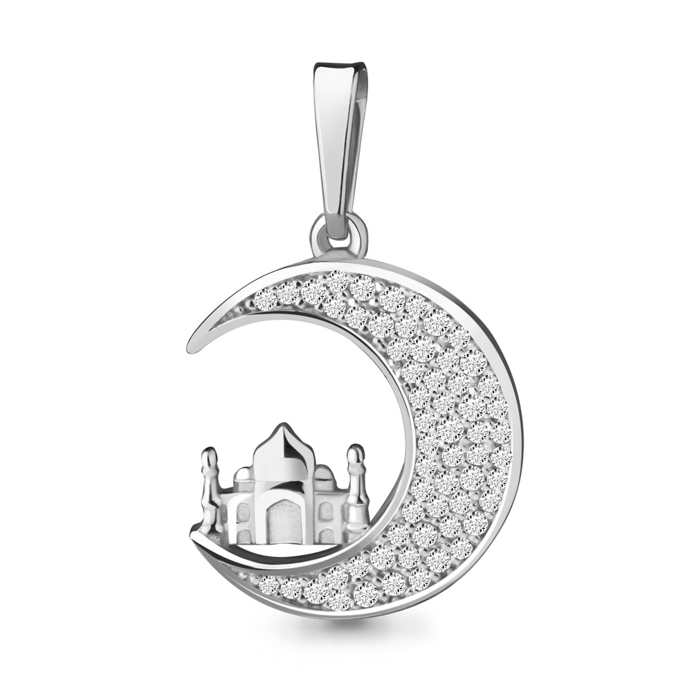 Подвеска Аквамарин - Серебро 925, Фианит (арт. 21107А.5)