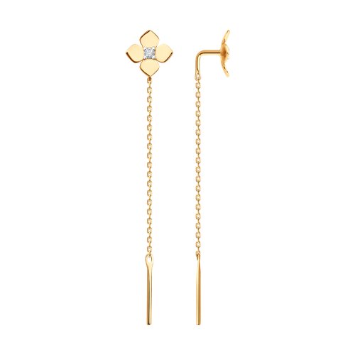 Серьги Diamant - Золото 585, Фианит (арт. 51-123-02820-1)