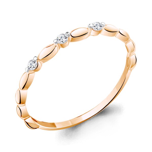 Кольцо Аквамарин - Золото 585, Фианит (арт. 67233.1)