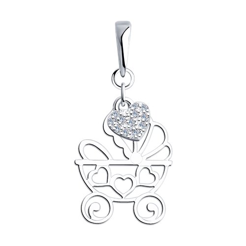 Подвеска SOKOLOV - Серебро 925, Фианит (арт. 94032788)