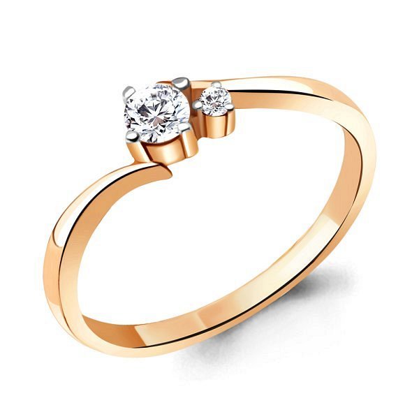 Кольцо Аквамарин - Серебро 925, Фианит (арт. 67416А.6)