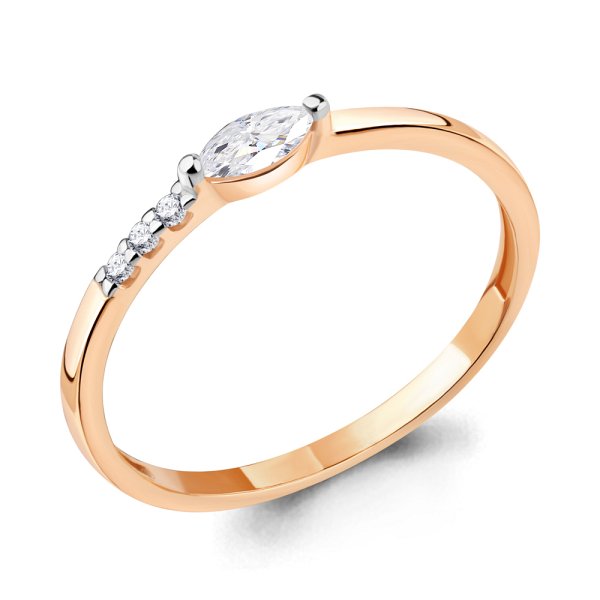 Кольцо Аквамарин - Золото 375, Фианит (арт. 67134.8)