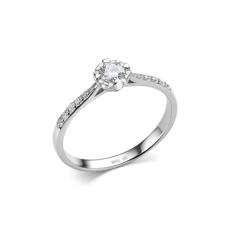 Кольцо Дар - Серебро 925, Синтетический муассанит, Фианит (арт. К-5172рс1612800)