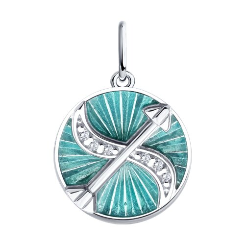 Подвеска Diamant - Серебро 925, Фианит, Эмаль (арт. 94-130-02358-1)