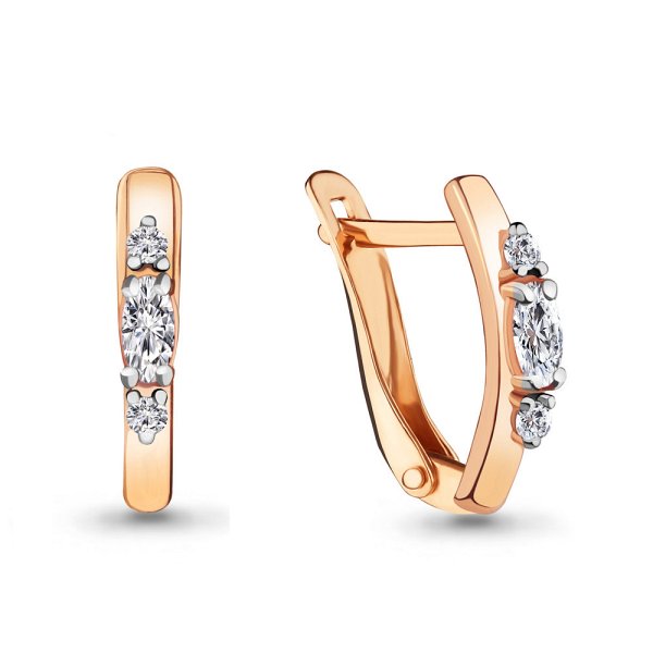 Серьги Аквамарин - Золото 375, Фианит (арт. 46901.8)