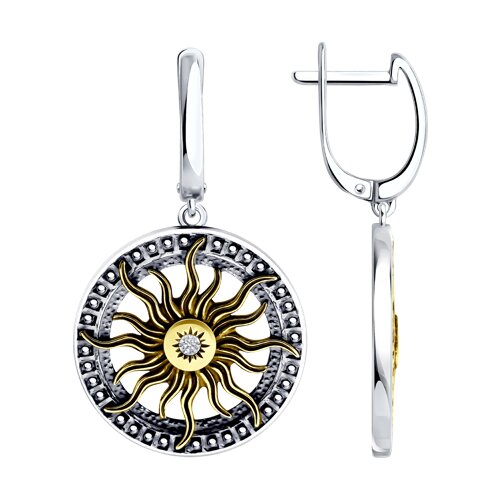 Серьги SOKOLOV - Серебро 925, Фианит (арт. 95020126)