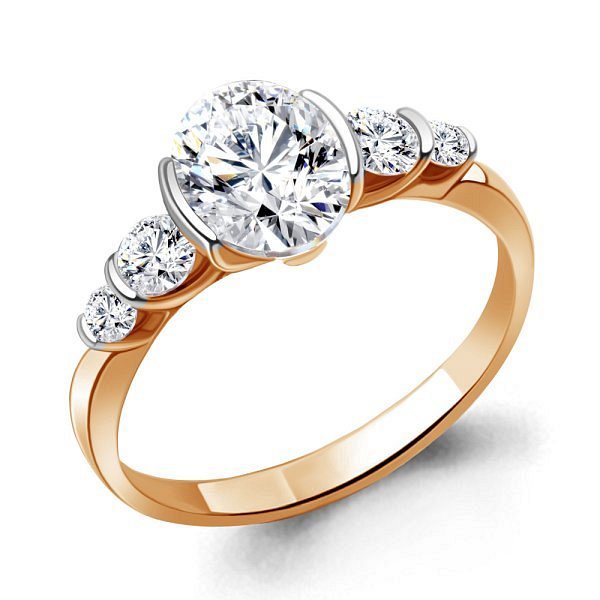 Кольцо Аквамарин - Серебро 925, Фианит (арт. 68348.6)