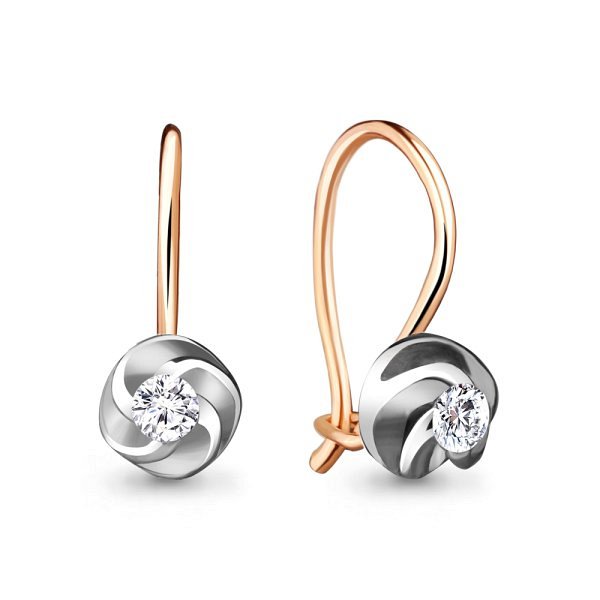 Серьги Аквамарин - Золото 375, Фианит (арт. 42450.8)