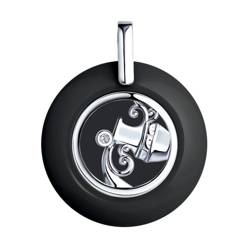 Подвеска Diamant - Серебро 925, Керамика, Фианит (арт. 94-130-01260-1)