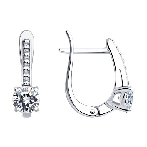 Серьги SOKOLOV - Серебро 925, Фианит (арт. 94025925)