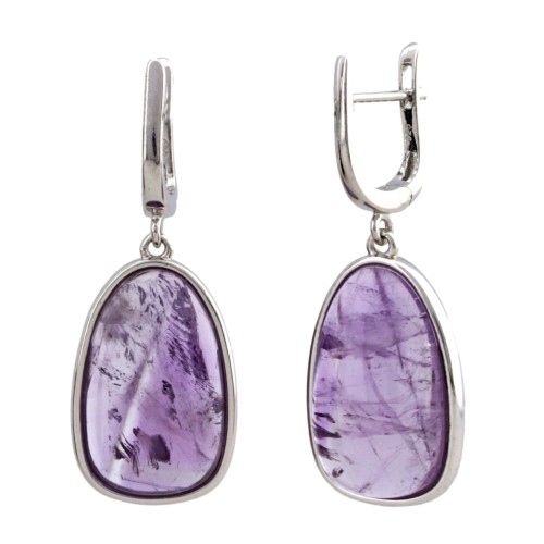 Серьги ООО "Сильвер Скай" - Серебро 925, Аметист (арт. SE2451-A)