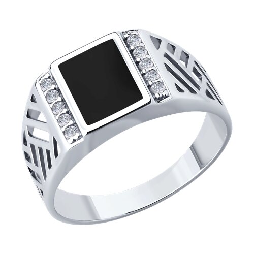 Кольцо SOKOLOV - Серебро 925, Фианит, Эмаль (арт. 94014266)