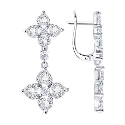 Серьги SOKOLOV - Серебро 925, Фианит (арт. 94027026)