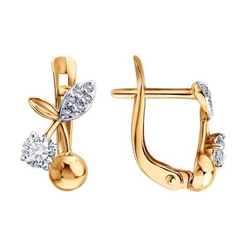 Серьги SOKOLOV - Золото 585, Фианит (арт. 0200998)