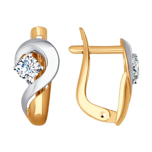 Серьги SOKOLOV - Золото 375, Фианит (арт. 027276-4)