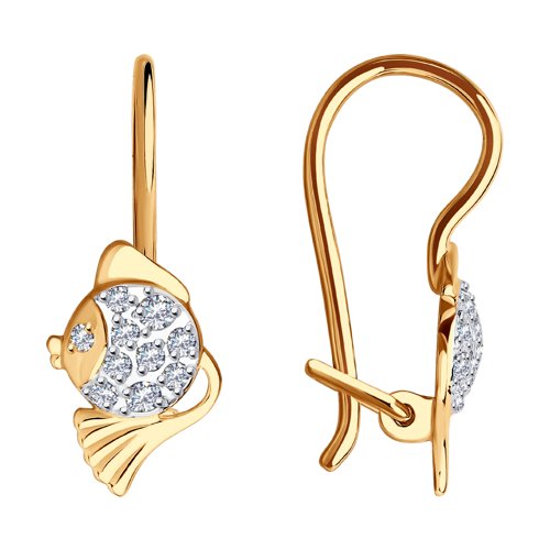 Серьги SOKOLOV - Золото 585, Фианит (арт. 029431)