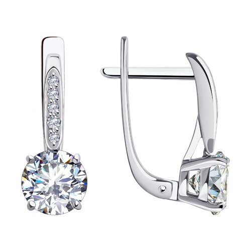 Серьги SOKOLOV - Золото 585, Фианит (арт. 029647-3)