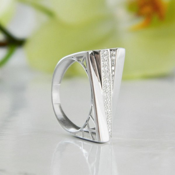 Кольцо Галатея - Серебро 925, Фианит (арт. 2844.1)