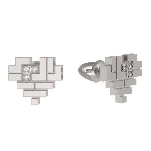 Серьги ООО "ЮК "Арина" - Серебро 925, Фианит (арт. 1038992-01110)