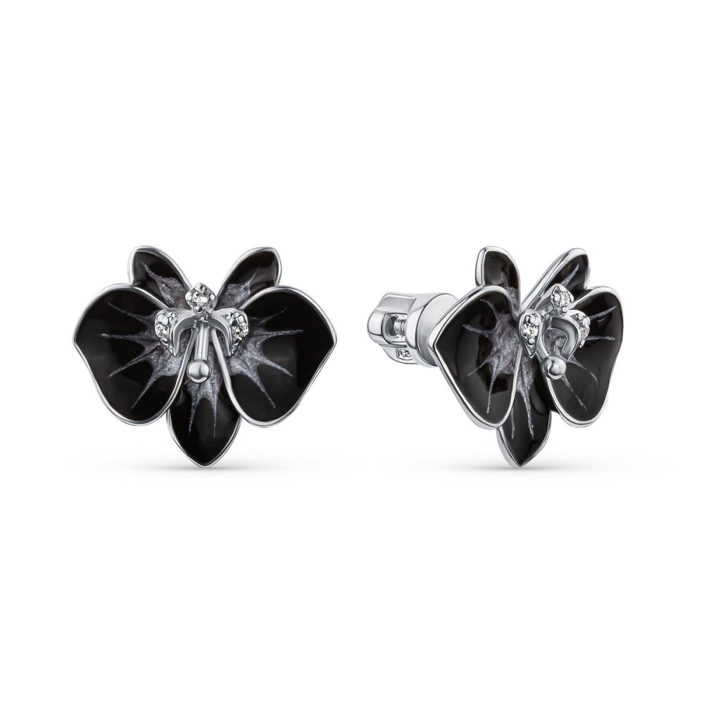 Серьги Мириада - Серебро 925, Фианит, Эмаль (арт. 901062830)