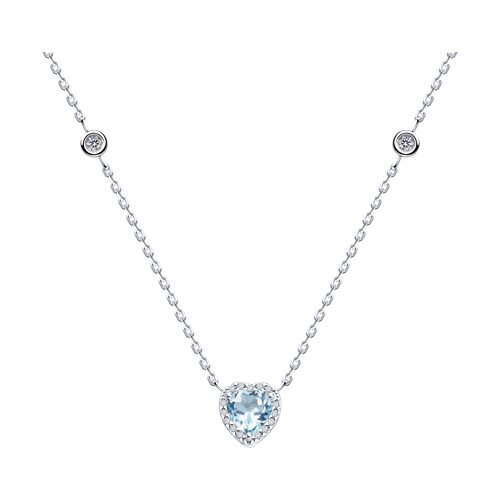Колье SOKOLOV - Серебро 925, Топаз, Фианит (арт. 92070079)