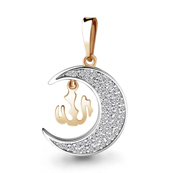 Подвеска Аквамарин - Золото 585, Фианит (арт. 21116А.1)