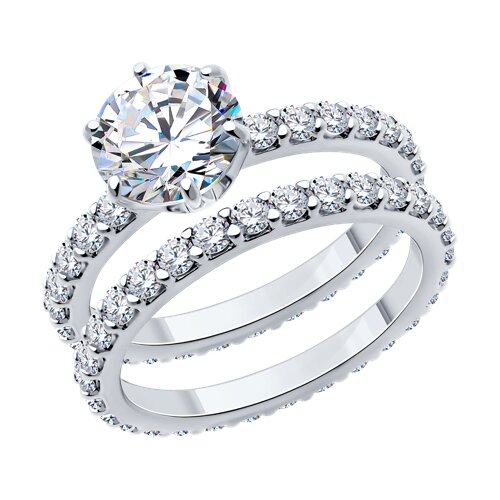 Кольцо SOKOLOV - Серебро 925, Swarovski (арт. 89010137)