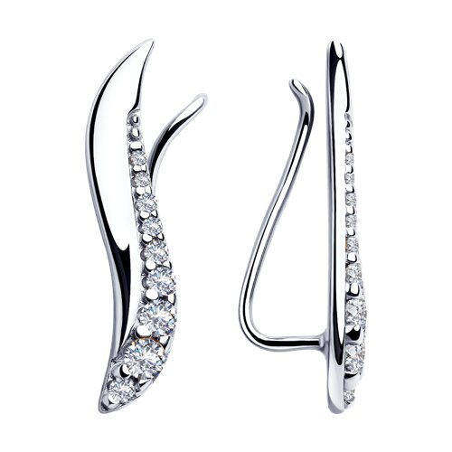 Серьги SOKOLOV - Серебро 925, Фианит (арт. 94023332)