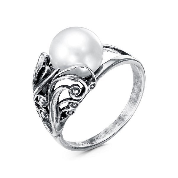 Кольцо Красная пресня - Серебро 925, Жемчуг культивированный (арт. 23313028)