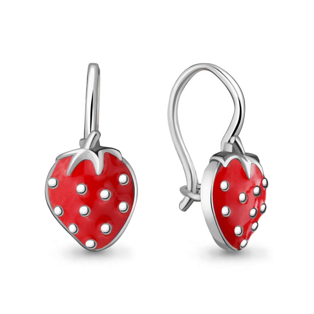 Серьги Аквамарин - Серебро 925, Эмаль (арт. 33745.5)