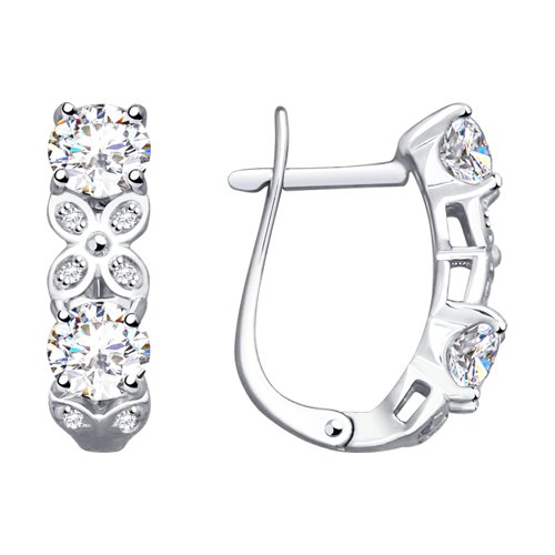 Серьги SOKOLOV - Серебро 925, Фианит (арт. 94022709)