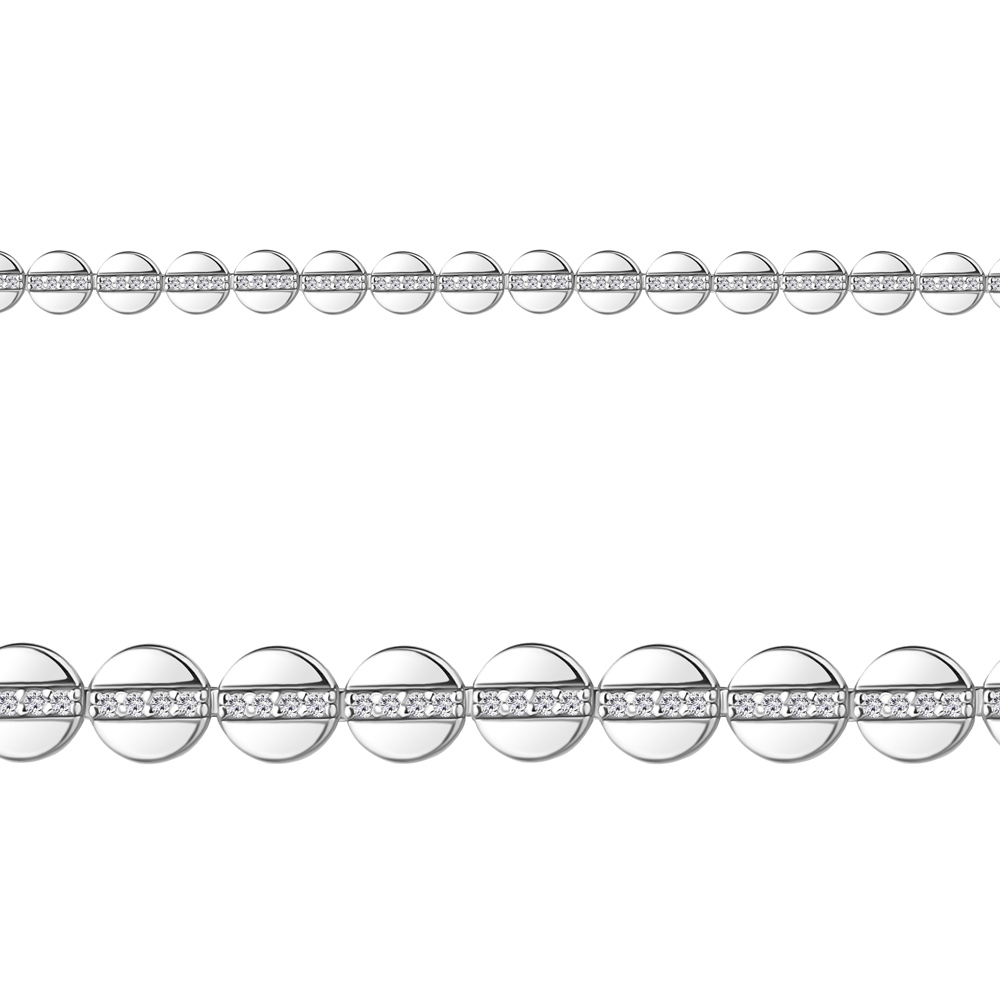 Браслет Аквамарин - Серебро 925, Фианит (арт. 74542А.5)