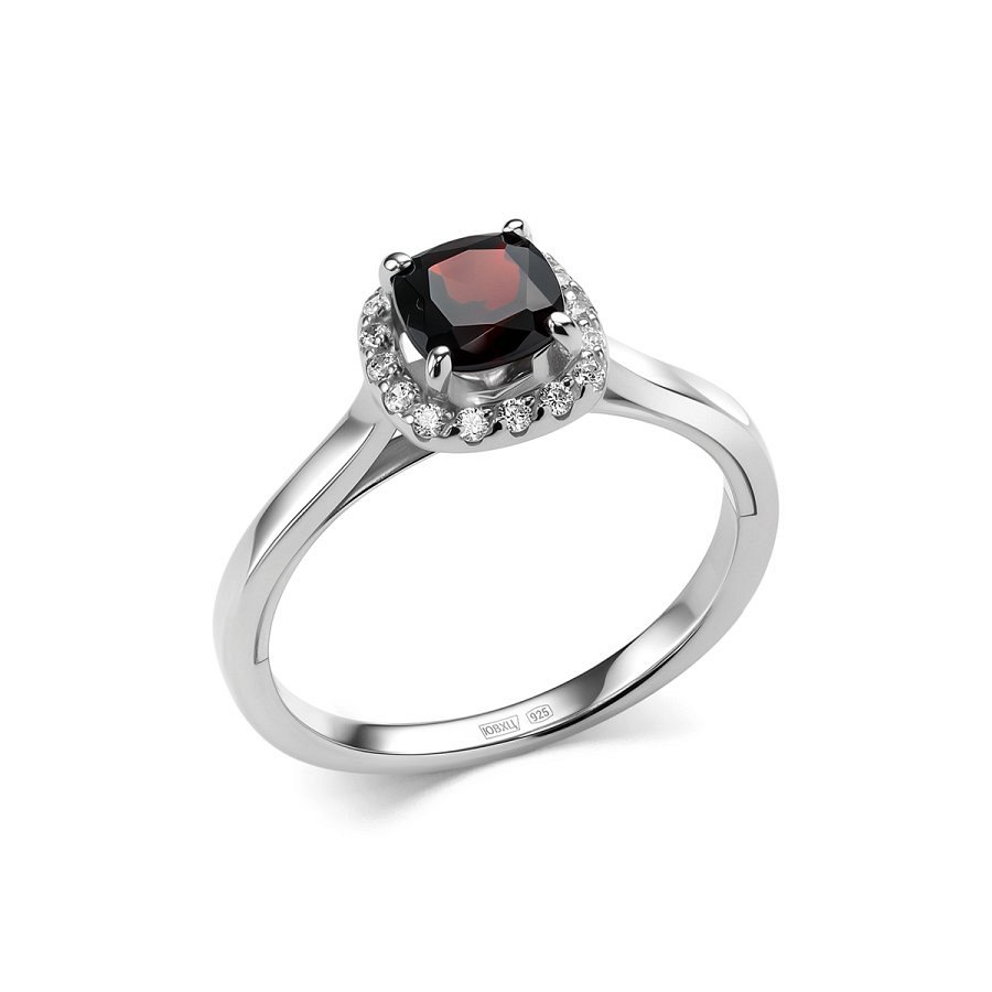 Кольцо Дар - Серебро 925, Гранат, Фианит (арт. К-5159рс40400)