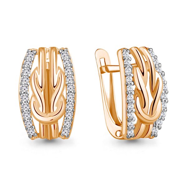 Серьги Аквамарин - Серебро 925, Фианит (арт. 49974А.6)