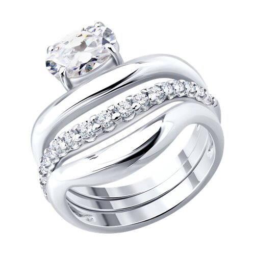 Кольцо SOKOLOV - Серебро 925, Фианит (арт. 94014956)