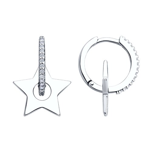 Серьги SOKOLOV - Серебро 925, Фианит (арт. 94026810)