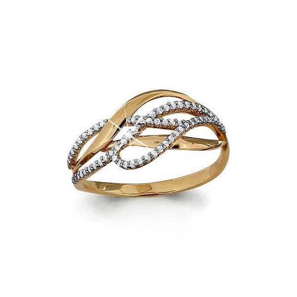 Кольцо Аквамарин - Золото 375, Фианит (арт. 63558А.8)