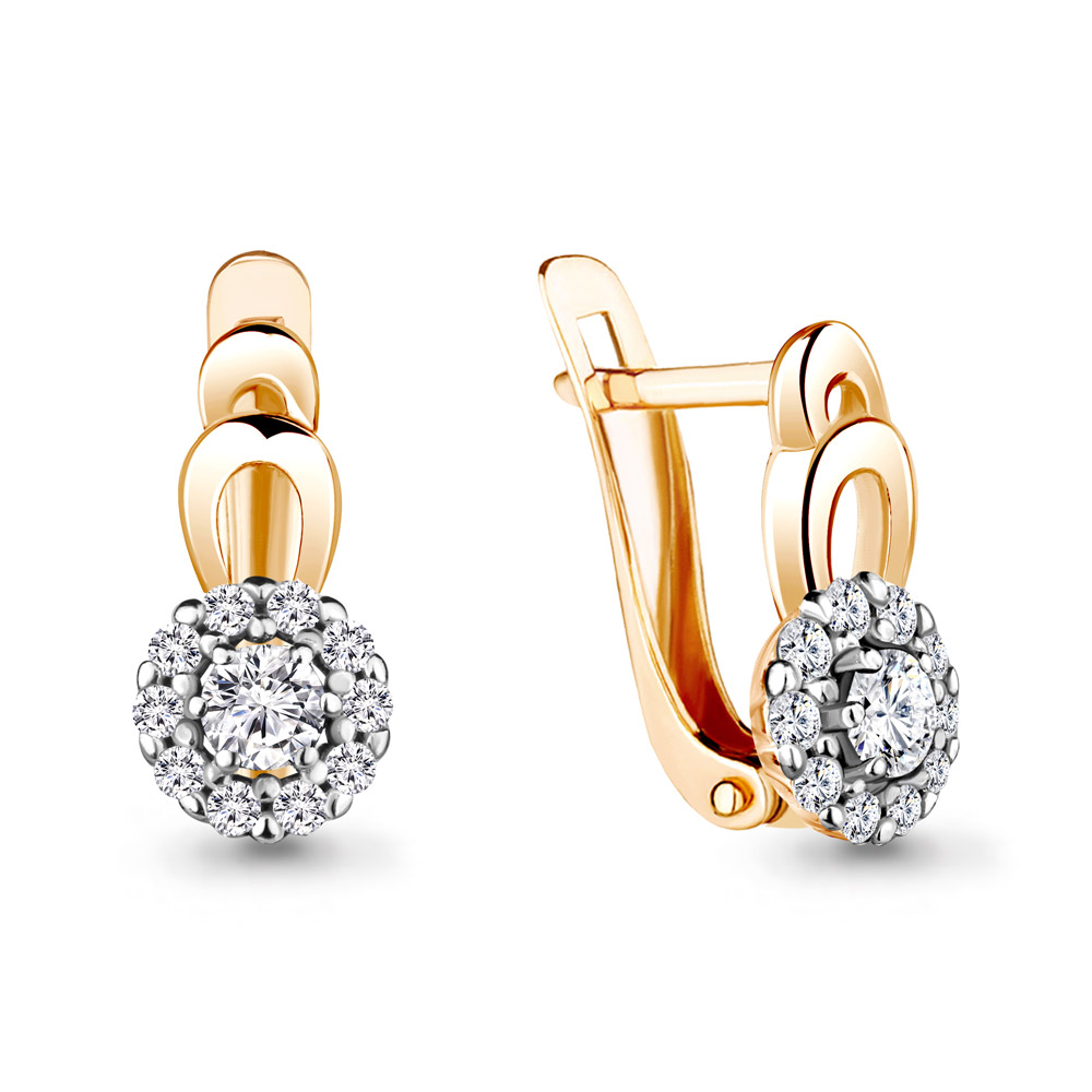 Серьги Аквамарин - Серебро 925, Фианит (арт. 48481А.6)