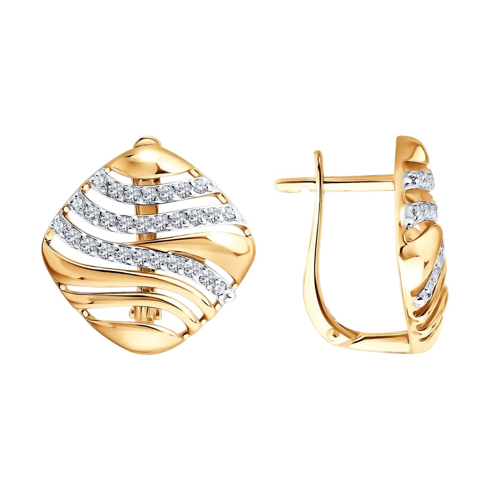 Серьги SOKOLOV - Золото 585, Фианит (арт. 0200912)