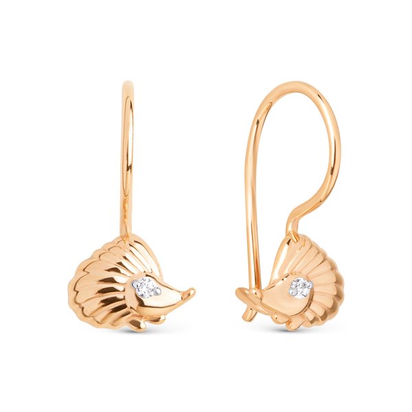 Серьги ЮФ Династия - Золото 585, Фианит (арт. 022432-1102)