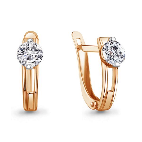 Серьги Аквамарин - Серебро 925, Фианит (арт. 400713.6)