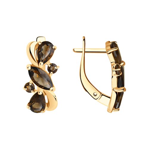 Серьги SOKOLOV - Серебро 925, Раухтопаз (арт. 92021805)