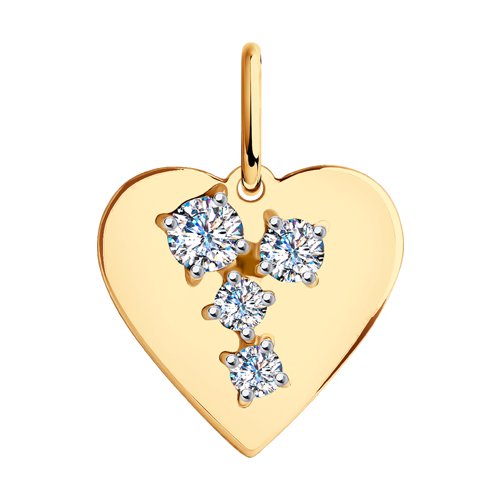 Подвеска SOKOLOV - Золото 585, Фианит (арт. 036096)