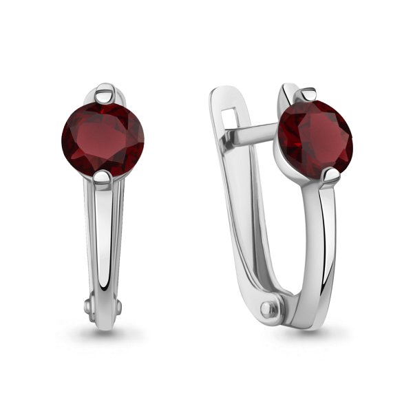 Серьги Аквамарин - Серебро 925, Гранат (арт. 40066203.5)
